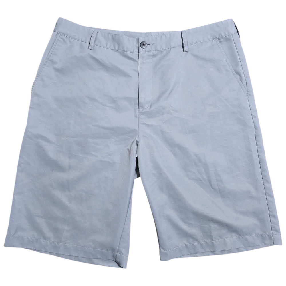 Adidas Climalite Gray Golf Shorts Size 34 Lightweight Athletic Flat Front Chino
